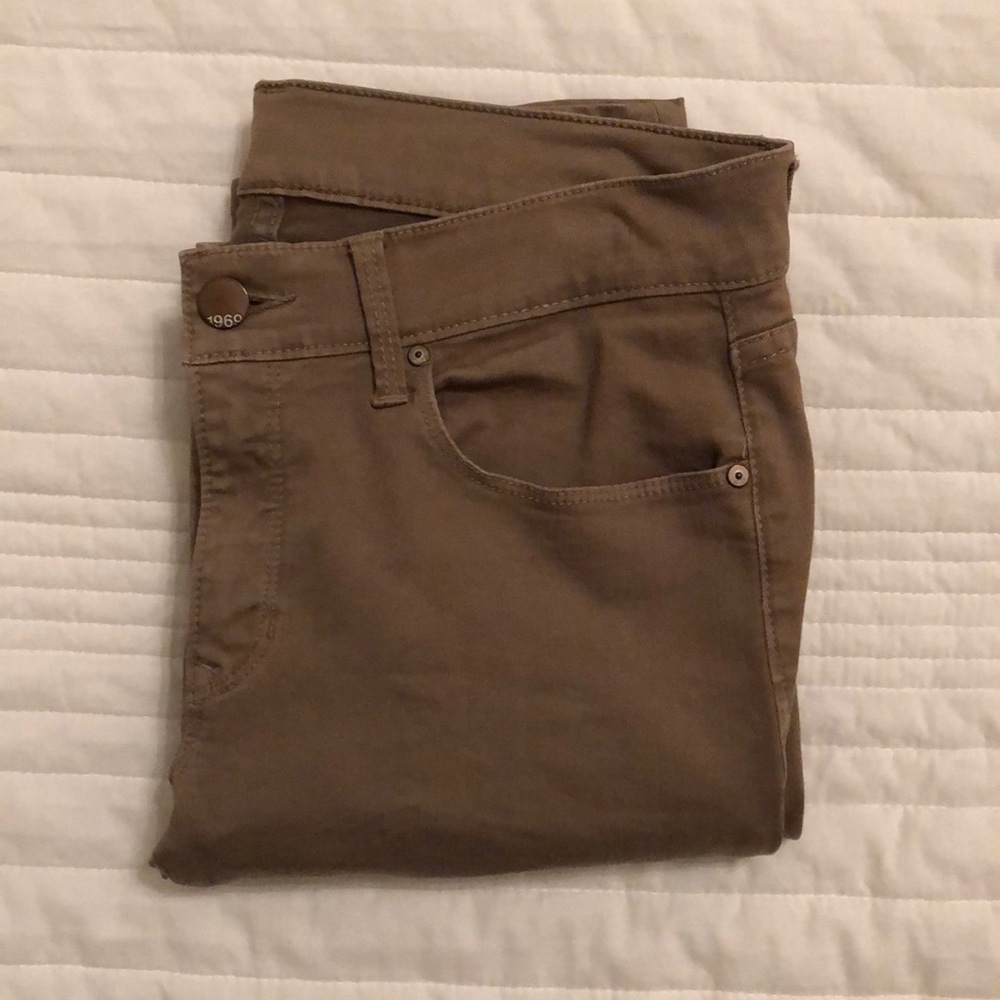 Skinny Army Green Jeggings GAP